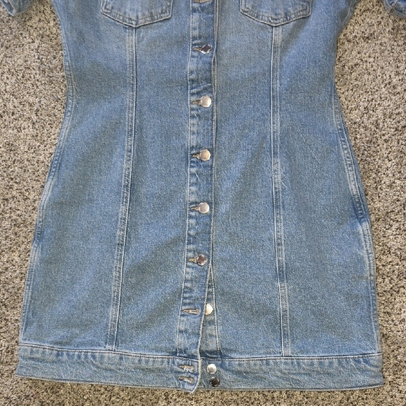 Zara Light Blue Denim DRESS - Picture 6 of 6